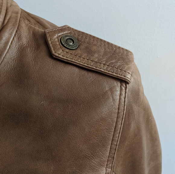 Kenneth Cole Reaction Cognac Leather Jacke… - Picture 4 of 9